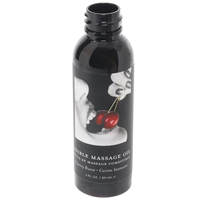 Earthly Body Couples Edible Massage Oil 2oz60ml in Cherry Burst