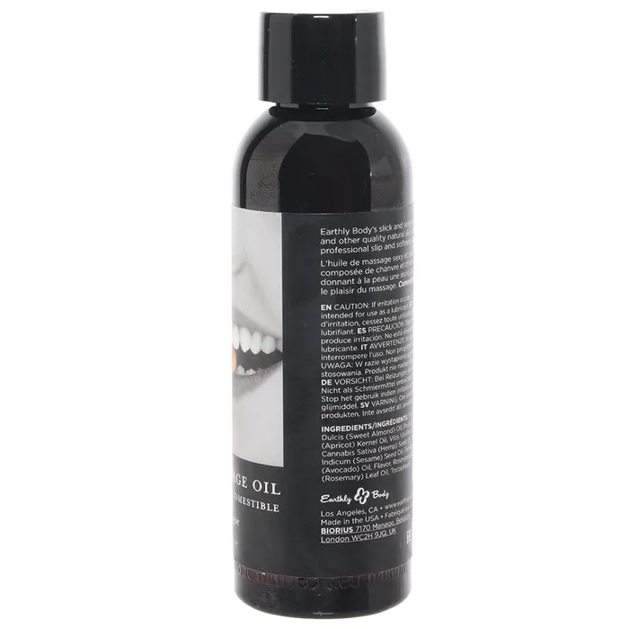 Earthly Body Couples Edible Massage Oil 2oz60ml in Cherry Burst