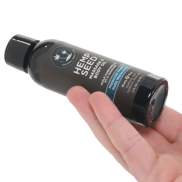 Earthly Body Hemp Seed Massage Oil 2oz60ml in Moroccan Nights Couples