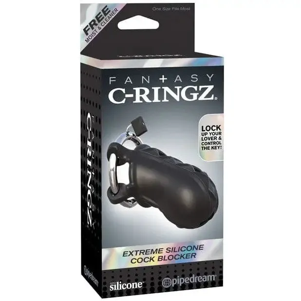 Fantasy Cringz Extreme Silicone Cock Blocker Black Fantasy Lingerie Anal