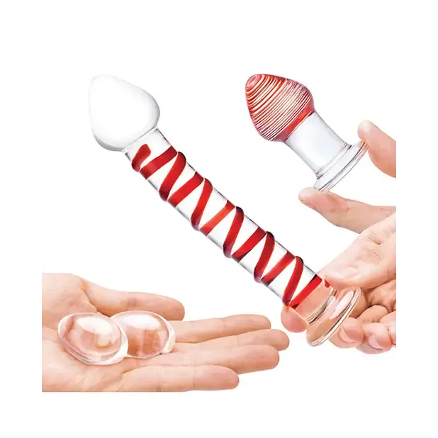 glas Dildos Glas 4Piece Mr Swirly Set with Glass Kegel Balls and 325 in Buttplug glas Dildos Glas 4Piece Mr Swirly Set with Glass Kegel Balls and 325 in Buttplug