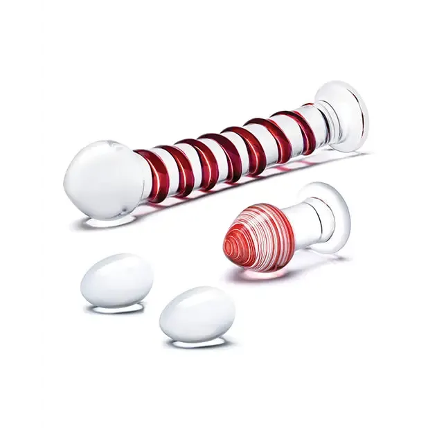 glas Dildos Glas 4Piece Mr Swirly Set with Glass Kegel Balls and 325 in Buttplug glas Dildos Glas 4Piece Mr Swirly Set with Glass Kegel Balls and 325 in Buttplug
