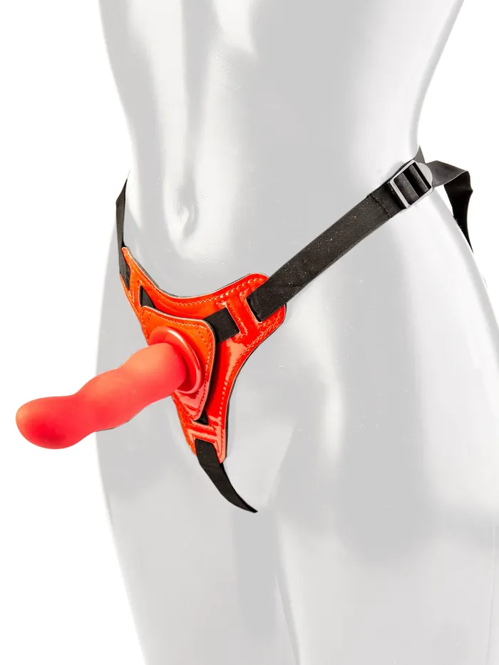 HonourSkintwocom Female Sex Toys Contoured Red StrapOn One Size