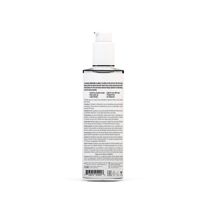 Lubricants Wicked Sensual Care Wicked Simply Hybrid Lubricant