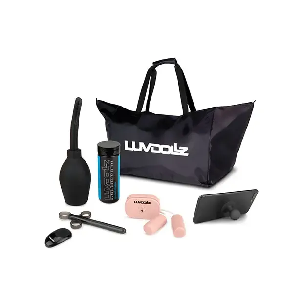 Male Sex Toys Luvdolz Remote Control Rechargeable Doggy Style Pussy Ass Wdouche Ivory Electric Eel INC