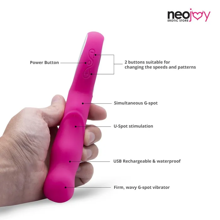 Neojoy GSpot Waves Vibe USB Rechargeable 10 Intense Vibration Function Vibrator Pink Neojoy Vibrators