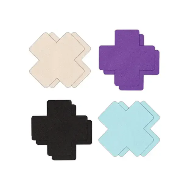 NS Novelties Vibrators Pretty Pasties Cross I Assorted 4 Pair