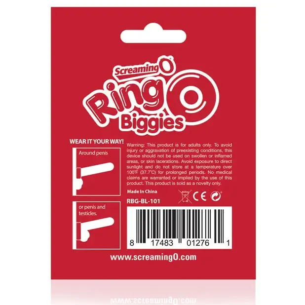 Screaming O RingO Biggies Blue Screaming O Vibrators