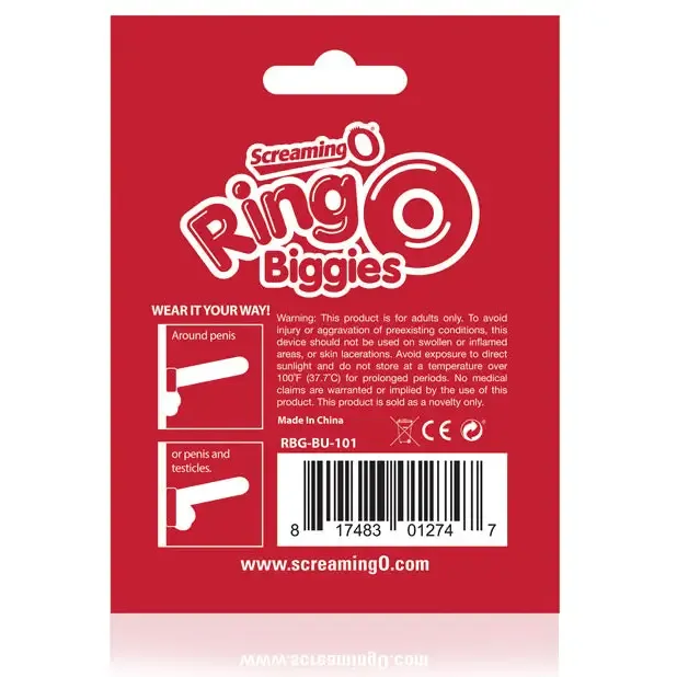 Screaming O RingO Biggies Blue Screaming O Vibrators