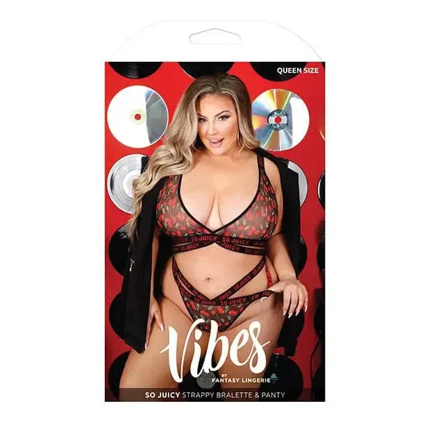 Vibes So Juicy Strappy Bralette Panty Fantasy Lingerie Vibrators Vibes So Juicy Strappy Bralette Panty Fantasy Lingerie Vibrators