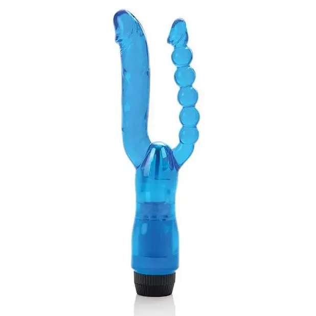 Vibrators CalExotics Crystalessence 5 Dual Penetrator Blue