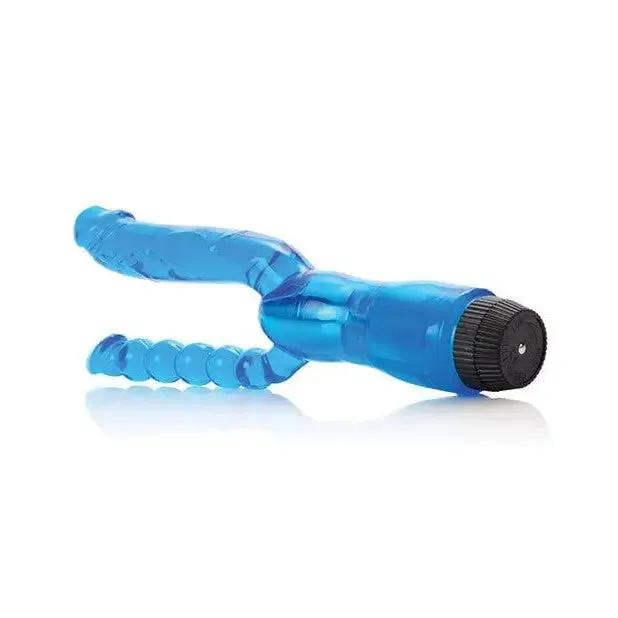 Vibrators CalExotics Crystalessence 5 Dual Penetrator Blue