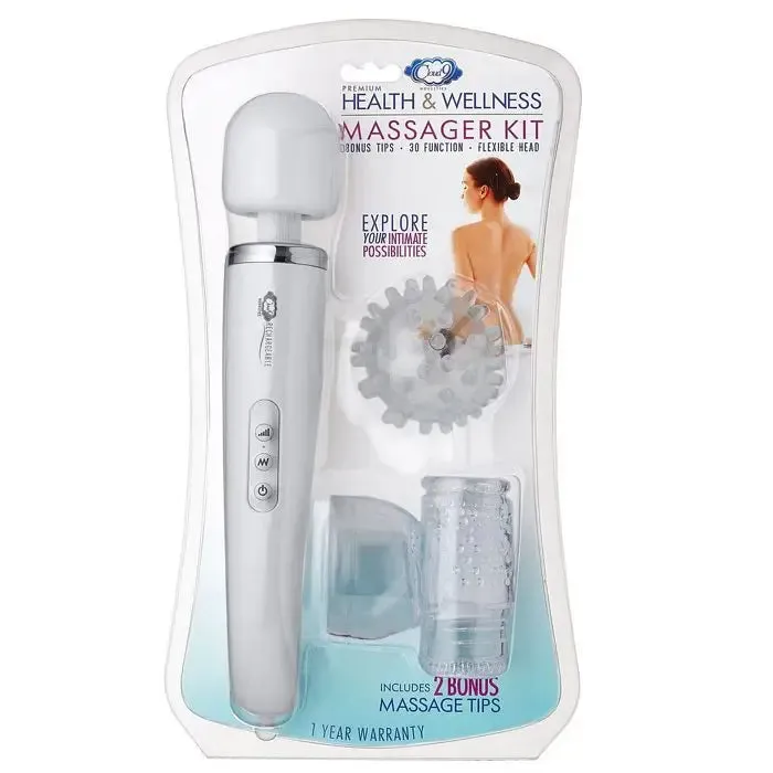 Vibrators Cloud 9 Novelties Cloud 9 Health Wellness Wand Kit 30 Function Vibrators Cloud 9 Novelties Cloud 9 Health Wellness Wand Kit 30 Function