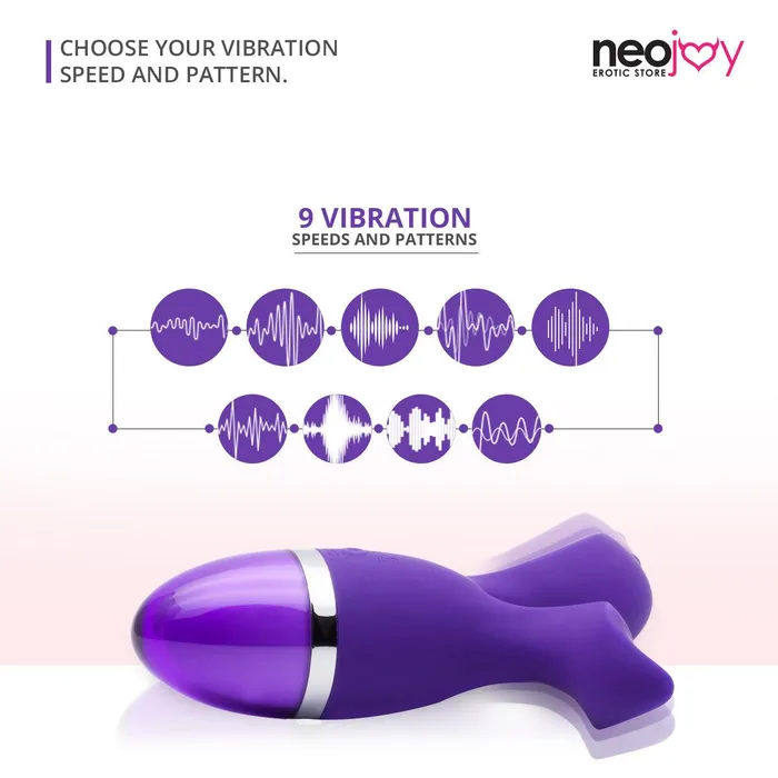 Vibrators Neojoy NeoJoy Double Pleasure Dual Vibrator Silicon 9 Function USB Rechargeable Vibration