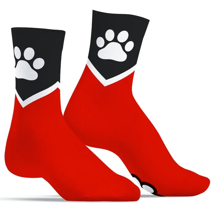 Vibrators SneakXX SNEAKXX Paw Skater Socks Red