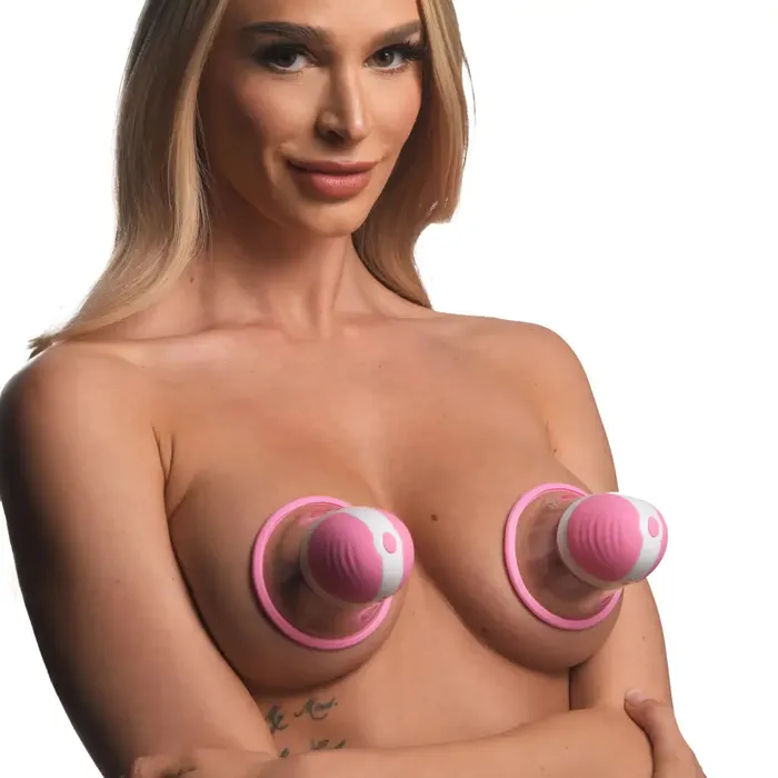 XR Brands Female Sex Toys 10x Rotating Nipple Suckers