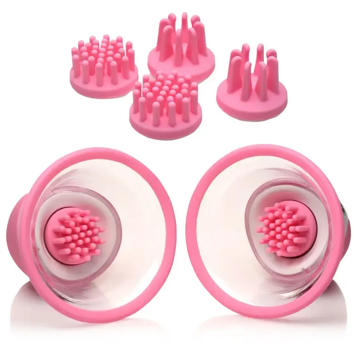 XR Brands Female Sex Toys 10x Rotating Nipple Suckers