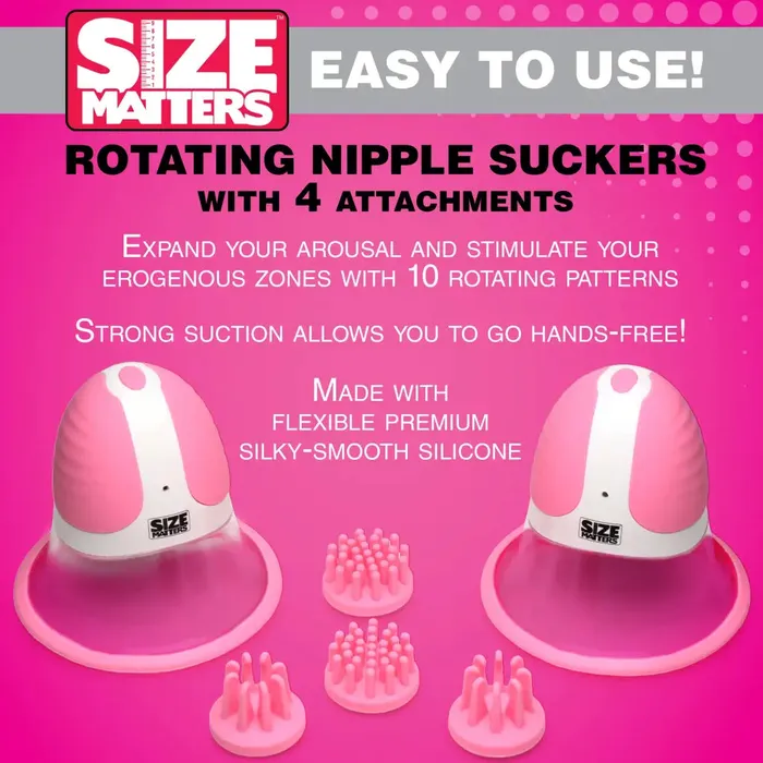 XR Brands Female Sex Toys 10x Rotating Nipple Suckers